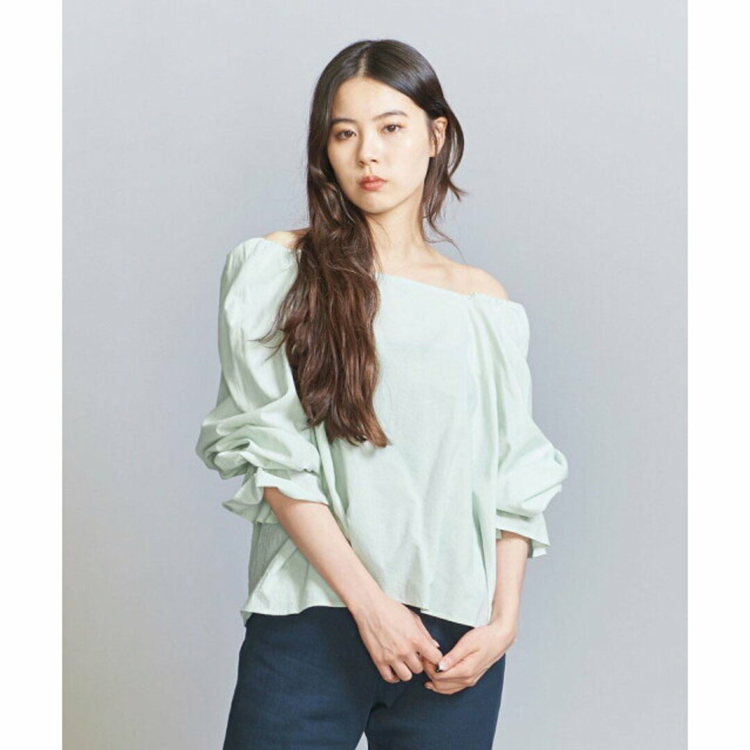 BEAUTY&YOUTH UNITED ARROWS(ビューティアンドユースユナイテッドアローズ)の【LIME】【FREE】コットンローン レースギャザーブラウス -2WAY/ウォッシャブル- レディースのワンピース(ミニワンピース)の商品写真