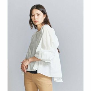 ビューティアンドユースユナイテッドアローズ(BEAUTY&YOUTH UNITED ARROWS)の【OFF WHITE】コットンローン レースギャザーブラウス -2WAY/ウォッシャブル-(ミニワンピース)