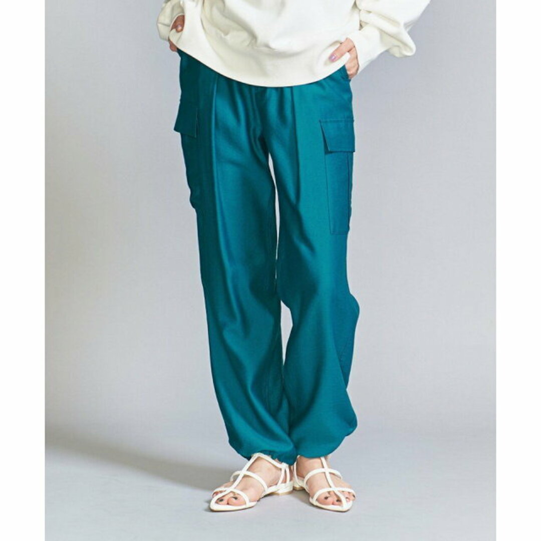 BEAUTY&YOUTH UNITED ARROWS(ビューティアンドユースユナイテッドアローズ)の【DK.GREEN】【S】ツイルカーゴパンツ 23SS -ウォッシャブル- レディースのパンツ(ワークパンツ/カーゴパンツ)の商品写真