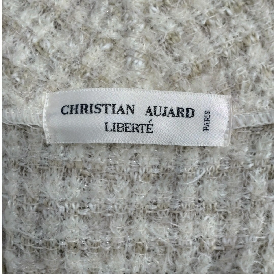 CHRISTIAN AUJARD(クリスチャンオジャール)のCHRISTIAN AUJARD ニットカーディガン　13号 レディースのトップス(カーディガン)の商品写真