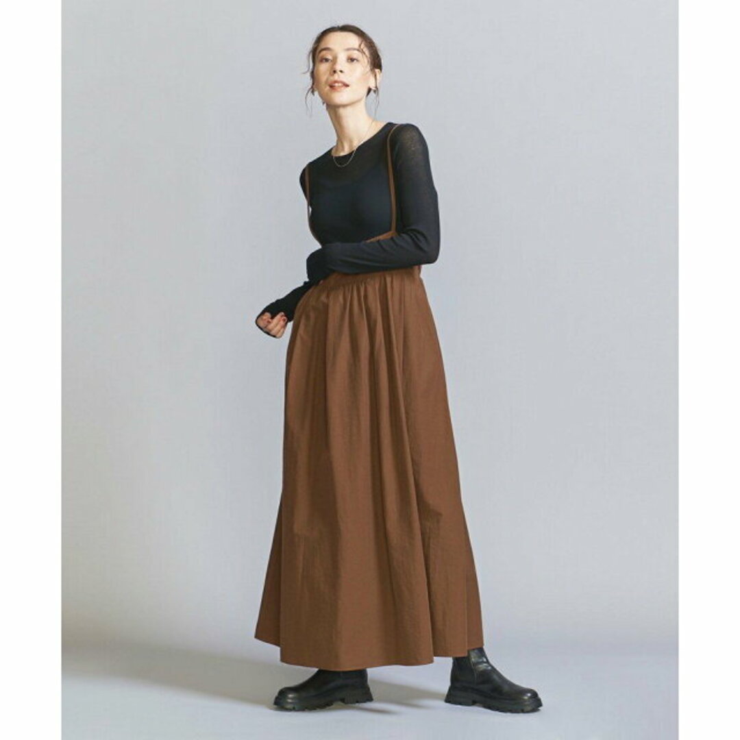 BEAUTY&YOUTH UNITED ARROWS - 【DK.BROWN】ナイロンコットン ギャザー