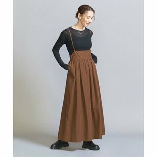 ビューティアンドユースユナイテッドアローズ(BEAUTY&YOUTH UNITED ARROWS)の【DK.BROWN】ナイロンコットン ギャザーキャミワンピース 23SS(ロングワンピース/マキシワンピース)