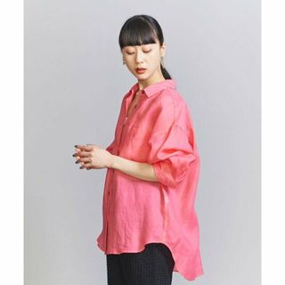 ビューティアンドユースユナイテッドアローズ(BEAUTY&YOUTH UNITED ARROWS)の【PINK】麻 レギュラー シャツ -ウォッシャブル-(シャツ/ブラウス(長袖/七分))