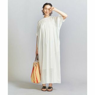 ビューティアンドユースユナイテッドアローズ(BEAUTY&YOUTH UNITED ARROWS)の【WHITE】麻コットン ギャザーボリューム ワンピース -ウォッシャブル-(ロングワンピース/マキシワンピース)