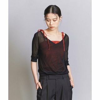 ビューティアンドユースユナイテッドアローズ(BEAUTY&YOUTH UNITED ARROWS)の【BLACK】シアーVネックニット(ニット/セーター)