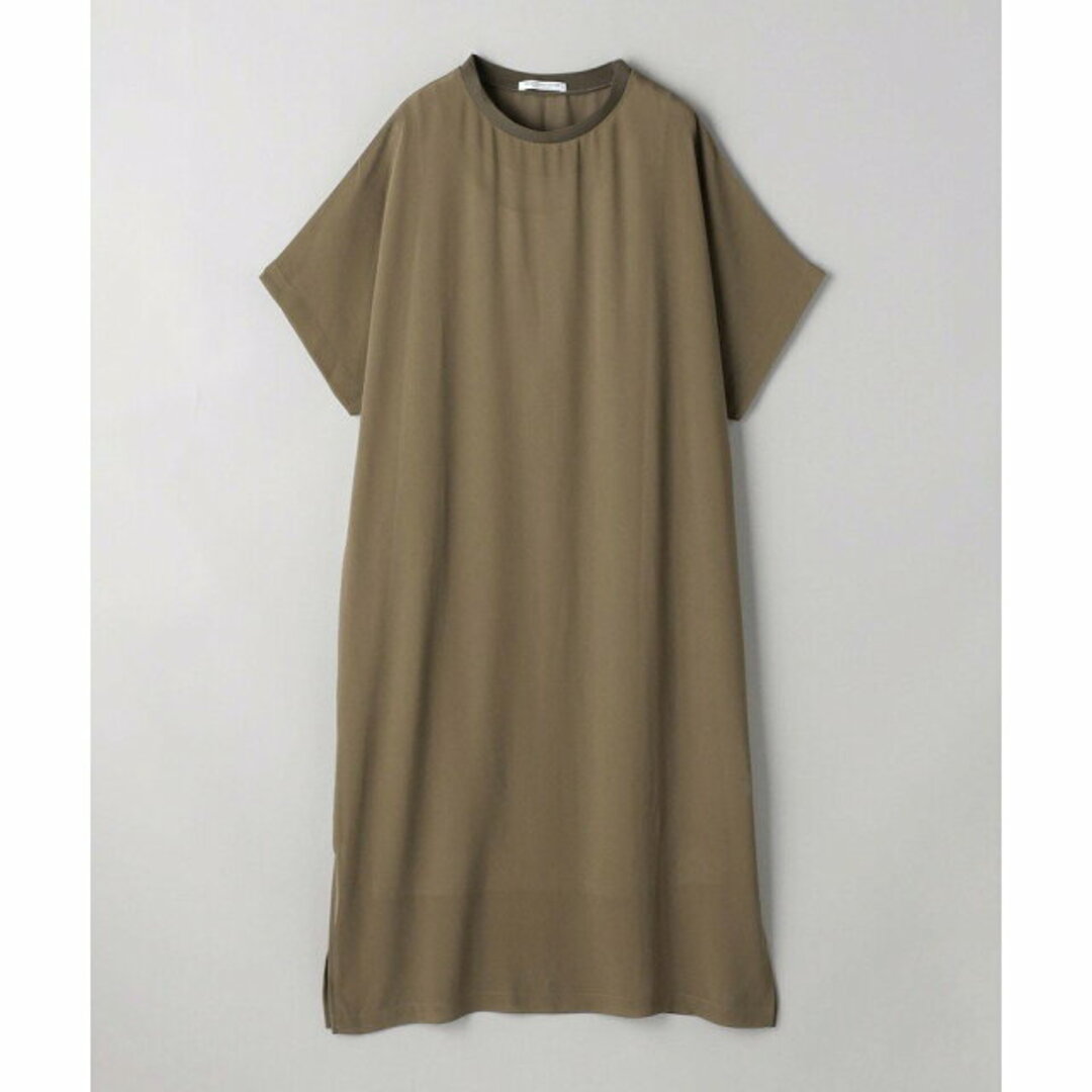 BEAUTY&YOUTH UNITED ARROWS(ビューティアンドユースユナイテッドアローズ)の【OLIVE】シフォンレイヤード ドルマンスリーブワンピース -ウォッシャブル- レディースのワンピース(ロングワンピース/マキシワンピース)の商品写真