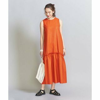 ビューティアンドユースユナイテッドアローズ(BEAUTY&YOUTH UNITED ARROWS)の【ORANGE】リネンライク ティアードワンピース -ウォッシャブル-(ロングワンピース/マキシワンピース)