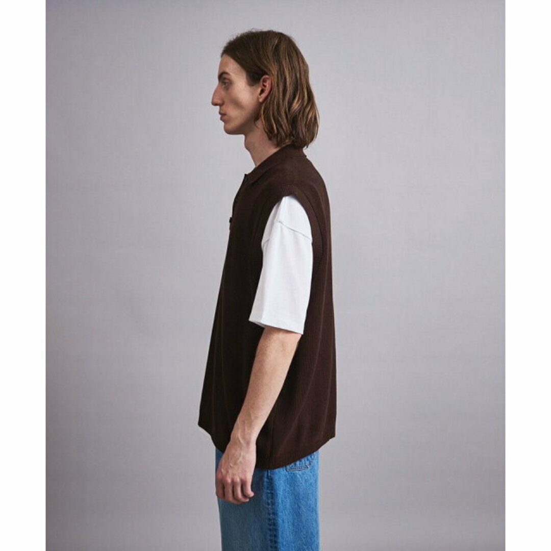 BEAUTY&YOUTH UNITED ARROWS(ビューティアンドユースユナイテッドアローズ)の【DK.BROWN】【L】<monkey time> CTN AZE PL VEST/ベスト メンズのトップス(ニット/セーター)の商品写真