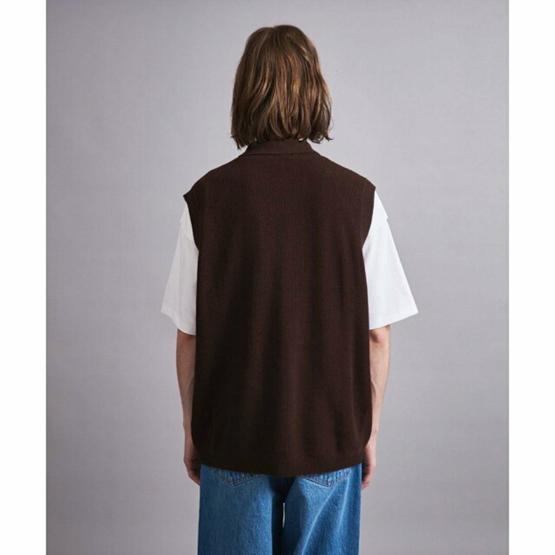 BEAUTY&YOUTH UNITED ARROWS(ビューティアンドユースユナイテッドアローズ)の【DK.BROWN】【L】<monkey time> CTN AZE PL VEST/ベスト メンズのトップス(ニット/セーター)の商品写真