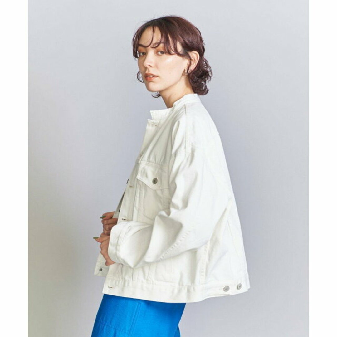 BEAUTY&YOUTH UNITED ARROWS(ビューティアンドユースユナイテッドアローズ)の【WHITE】【M】オープンエンド ルーズ デニムジャケット -ウォッシャブル- レディースのジャケット/アウター(Gジャン/デニムジャケット)の商品写真