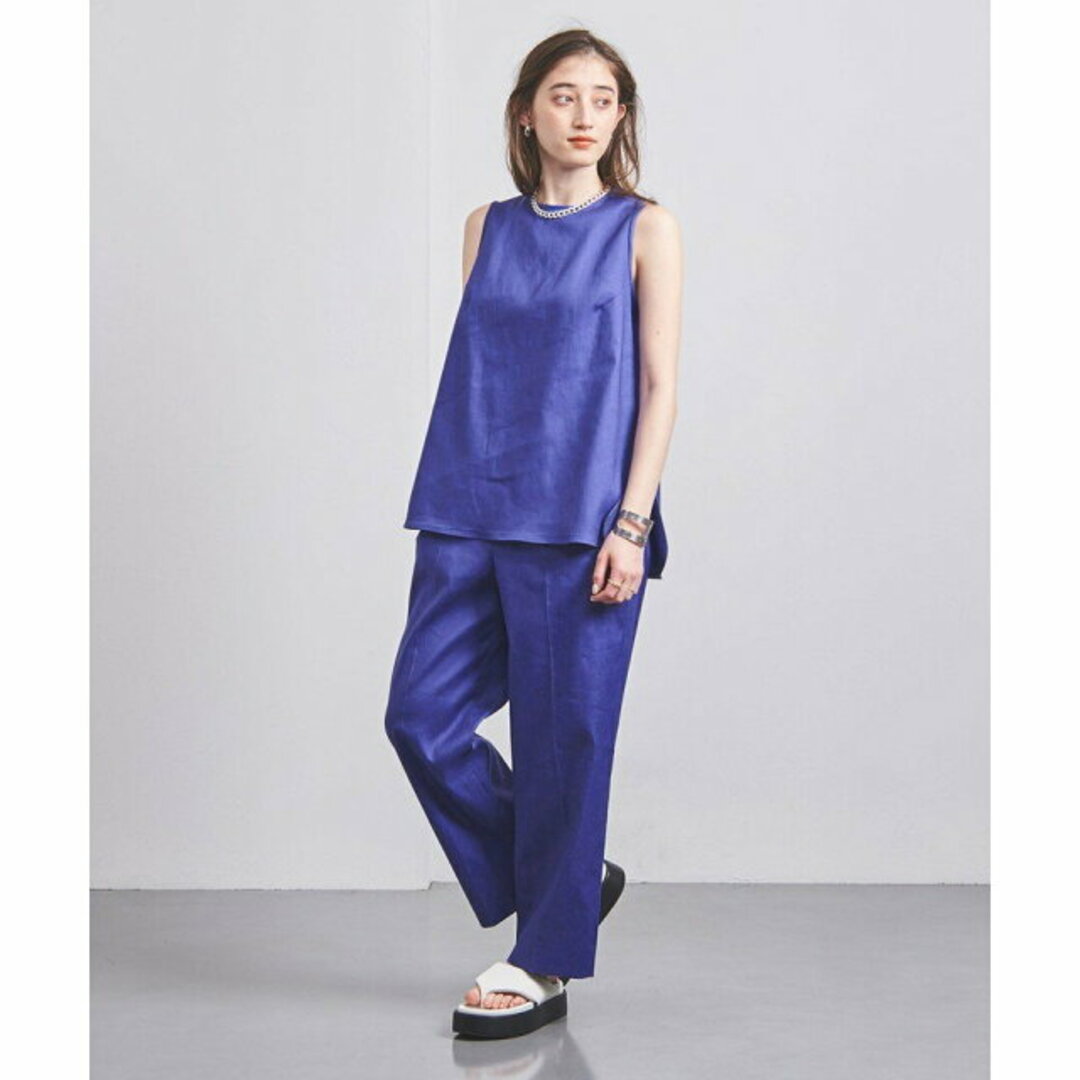 UNITED ARROWS(ユナイテッドアローズ)の【PURPLE】【FREE】LINEN/P ノースリーブ ブラウス レディースのトップス(シャツ/ブラウス(長袖/七分))の商品写真