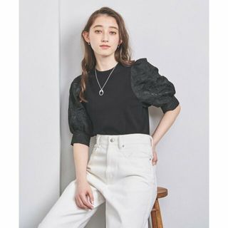 ユナイテッドアローズ(UNITED ARROWS)の【BLACK】ジャカード コンビ パフスリーブ ニット(ニット/セーター)