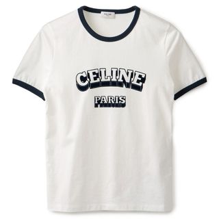 セリーヌ(celine)のセリーヌ CELINE Tシャツ レディース 70’S ロゴ クルーネック ショートスリーブ 2023年秋冬新作 2X36H 671Q 01MA(Tシャツ(半袖/袖なし))