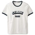 セリーヌ CELINE Tシャツ レディース 70’S ロゴ クルーネック ショートスリーブ 2023年秋冬新作 2X36H 671Q 01MA