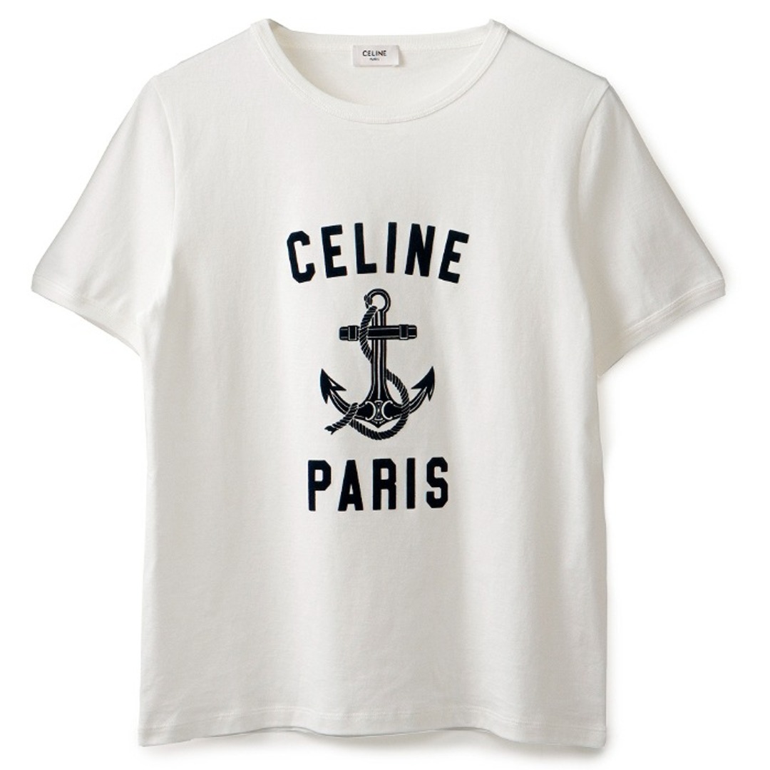 celine(セリーヌ)のセリーヌ CELINE Tシャツ アンカー レディース ロゴ クルーネック ショートスリーブ 2023年秋冬新作 2X80D 671Q 01MA レディースのトップス(Tシャツ(半袖/袖なし))の商品写真