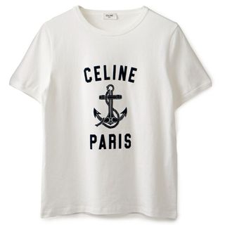 セリーヌ(celine)のセリーヌ CELINE Tシャツ アンカー レディース ロゴ クルーネック ショートスリーブ 2023年秋冬新作 2X80D 671Q 01MA(Tシャツ(半袖/袖なし))