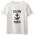 CELINE Tシャツ アンカー ロゴ クルーネック ショートスリーブ