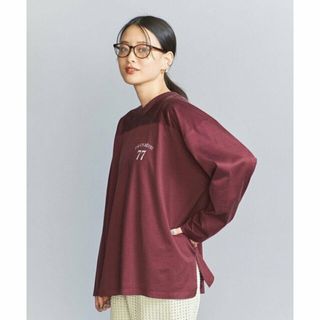 ビューティアンドユースユナイテッドアローズ(BEAUTY&YOUTH UNITED ARROWS)の【WINE】【別注】<HEAR MY NAME>フットボール ロングスリーブTシャツ(カットソー(長袖/七分))