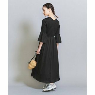 ビューティアンドユースユナイテッドアローズ(BEAUTY&YOUTH UNITED ARROWS)の【BLACK】ポリエステル シャーリング ワンピース -ウォッシャブル-(ロングワンピース/マキシワンピース)