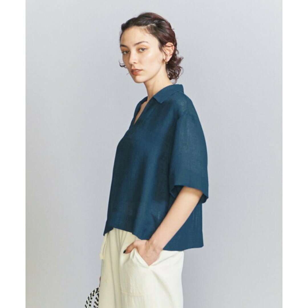 BEAUTY&YOUTH UNITED ARROWS(ビューティアンドユースユナイテッドアローズ)の【COBALT】ポリエステル メッシュ スキッパー シャツ -ウォッシャブル- レディースのワンピース(ミニワンピース)の商品写真