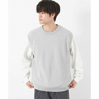 ユナイテッドアローズグリーンレーベルリラクシング(UNITED ARROWS green label relaxing)の【LT.GRAY】コットン ミックスカラー クルーネック ニットベスト(その他)