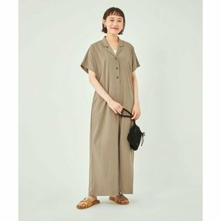 ユナイテッドアローズグリーンレーベルリラクシング(UNITED ARROWS green label relaxing)の【OLIVE】オープンカラー ジャンプスーツ(サロペット/オーバーオール)