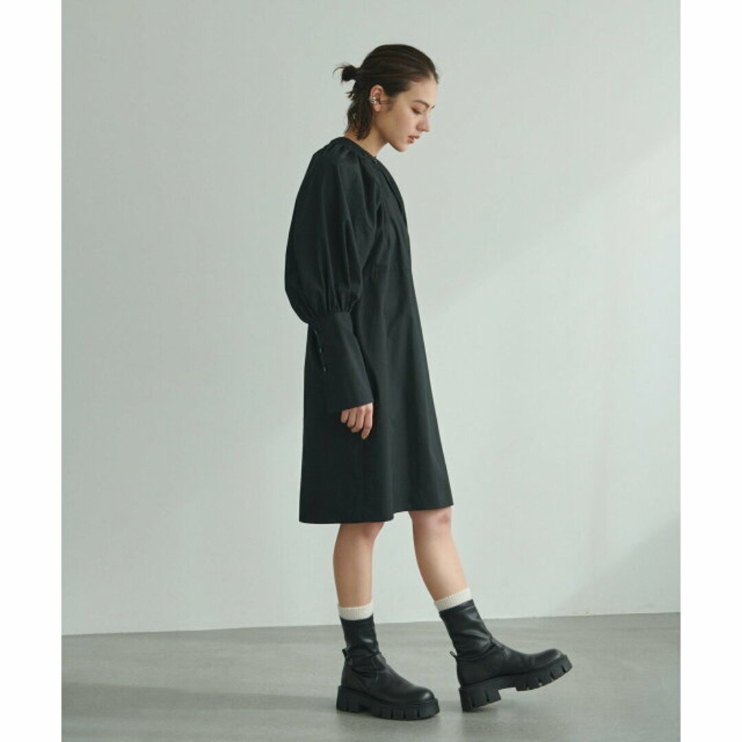 UNITED ARROWS green label relaxing(ユナイテッドアローズグリーンレーベルリラクシング)の【BLACK】<EMMEL REFINES>EM ソデボリューム ミニ シャツ ワンピース レディースのワンピース(ロングワンピース/マキシワンピース)の商品写真