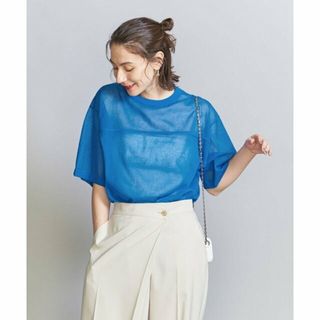 ビューティアンドユースユナイテッドアローズ(BEAUTY&YOUTH UNITED ARROWS)の【COBALT】シアークルーネック ショートスリーブニット -ウォッシャブル-(ニット/セーター)