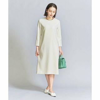 ビューティアンドユースユナイテッドアローズ(BEAUTY&YOUTH UNITED ARROWS)の【NATURAL】ダブルクロス Iライン 8分袖 ワンピース(ロングワンピース/マキシワンピース)