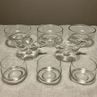 未使用　昭和レトロ　ガラス食器　アイスカップ　冷茶用グラス　シンプル(グラス/カップ)