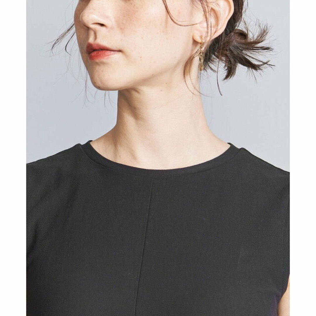 BEAUTY&YOUTH UNITED ARROWS(ビューティアンドユースユナイテッドアローズ)の【BLACK】コットンアムンゼン サイドホールワンピース -ウォッシャブル- レディースのワンピース(ロングワンピース/マキシワンピース)の商品写真