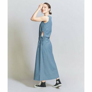 ビューティアンドユースユナイテッドアローズ(BEAUTY&YOUTH UNITED ARROWS)の【LT.BLUE】コットンアムンゼン サイドホールワンピース -ウォッシャブル-(ロングワンピース/マキシワンピース)