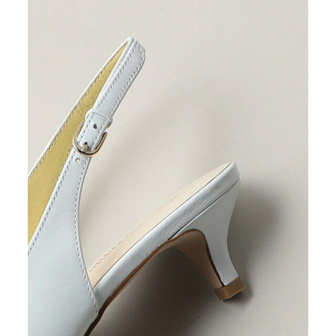 Odette e Odile(オデットエオディール)の【WHITE】レザーフレームバックベルト パンプス40↓↑ レディースの靴/シューズ(ハイヒール/パンプス)の商品写真