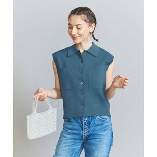 ビューティアンドユースユナイテッドアローズ(BEAUTY&YOUTH UNITED ARROWS)の【COBALT】コットンポリエステル ポロノースリーブニット(ニット/セーター)