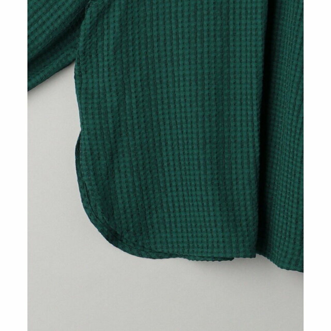 BEAUTY&YOUTH UNITED ARROWS(ビューティアンドユースユナイテッドアローズ)の【DK.GREEN】チェックジャカード バックリボン ブラウス -ウォッシャブル- レディースのトップス(シャツ/ブラウス(長袖/七分))の商品写真