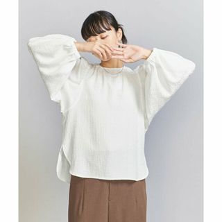 ビューティアンドユースユナイテッドアローズ(BEAUTY&YOUTH UNITED ARROWS)の【OFF WHITE】チェックジャカード バックリボン ブラウス -ウォッシャブル-(シャツ/ブラウス(長袖/七分))