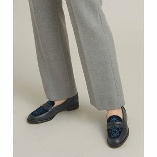 オデットエオディール(Odette e Odile)の【NAVY】エンブロイダリーモカ フラット25↑(ハイヒール/パンプス)