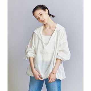 ビューティアンドユースユナイテッドアローズ(BEAUTY&YOUTH UNITED ARROWS)の【WHITE】セルロースブレンド ドロースト フーディ(ミニワンピース)