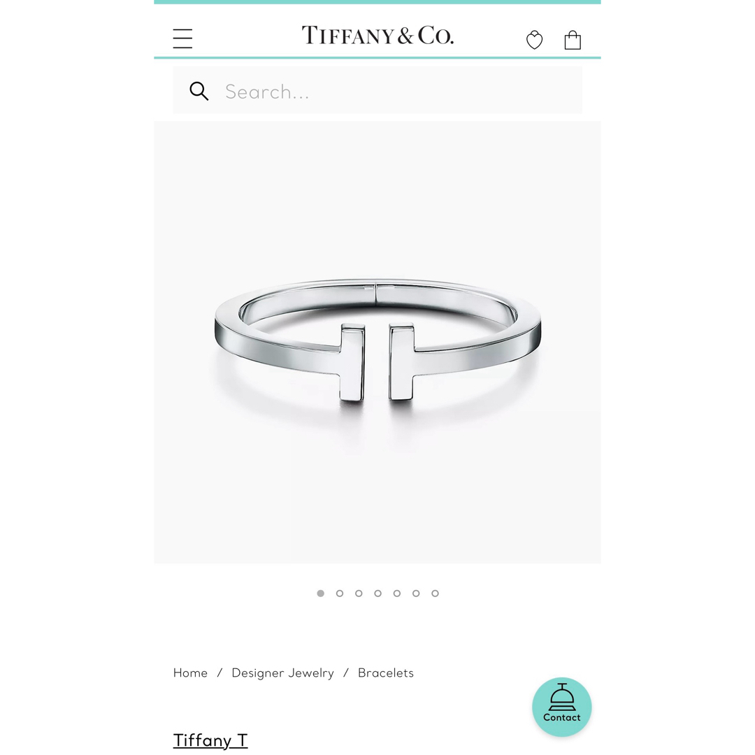 Tiffany & Co.(ティファニー)の【100%正規品】Tiffany & Co. Tスクエア ブレスレット バングル メンズのアクセサリー(ブレスレット)の商品写真