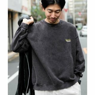 アーバンリサーチアイテムズ(URBAN RESEARCH ITEMS)の【Embroidery】パウダー加工 クルーネックスウェットプルオーバー(スウェット)