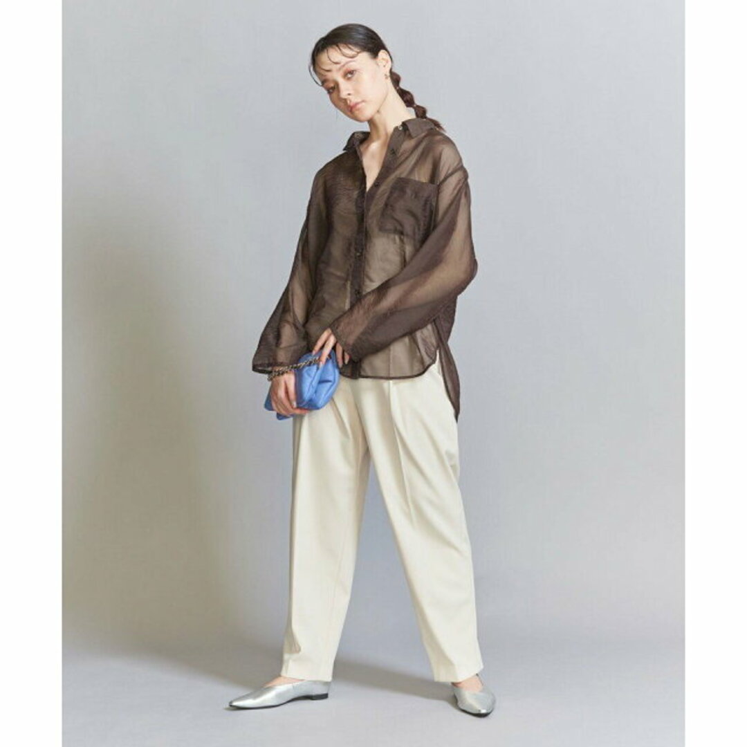 BEAUTY&YOUTH UNITED ARROWS(ビューティアンドユースユナイテッドアローズ)の【MD.BROWN】シャンブレー オーガンジー シャツ -ウォッシャブル- レディースのトップス(シャツ/ブラウス(長袖/七分))の商品写真