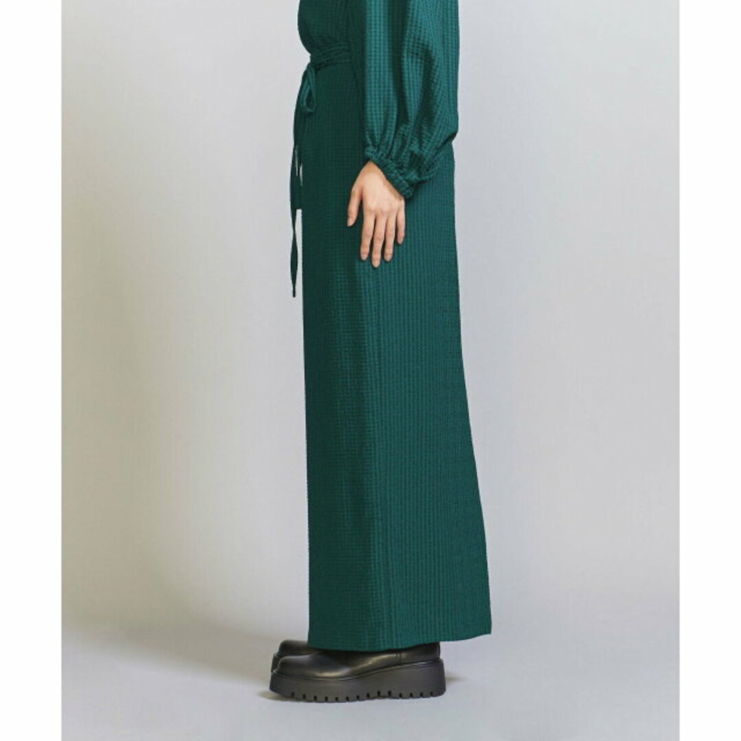 BEAUTY&YOUTH UNITED ARROWS(ビューティアンドユースユナイテッドアローズ)の【DK.GREEN】チェックジャカード Iラインロングスカート -ウォッシャブル- レディースのスカート(ロングスカート)の商品写真