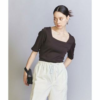 ビューティアンドユースユナイテッドアローズ(BEAUTY&YOUTH UNITED ARROWS)の【MD.BROWN】スクエアネック 5分袖 カットソー プルオーバー(カットソー(長袖/七分))