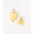 【YELLOW】<LEVENS JEWELS> STAR HOOPS ピアス