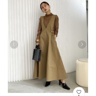 アメリヴィンテージ(Ameri VINTAGE)のAMERI × universaloverall JUMPER SKIRT(ロングワンピース/マキシワンピース)