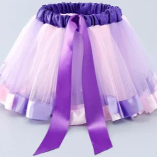 チュールスカート　Mサイズ　紫　#40(スカート)