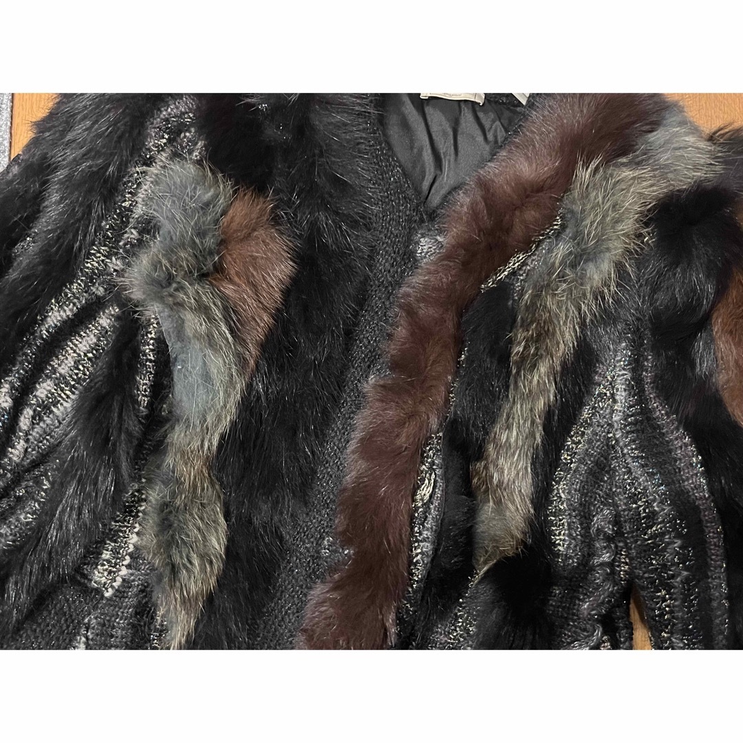 毛皮　コート　tohko 高級ニットコート レディースのジャケット/アウター(毛皮/ファーコート)の商品写真