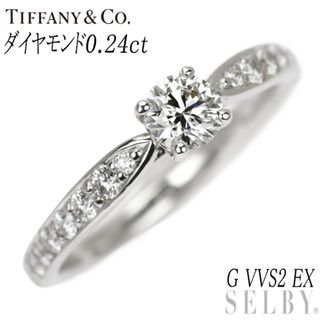 ティファニー(Tiffany & Co.)のティファニー Pt950 ダイヤモンド リング 0.24ct G VVS2 EX ハーモニーハーフサークル(リング(指輪))