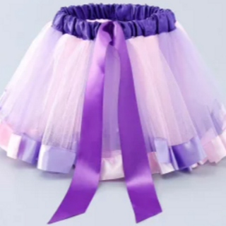 チュールスカート　Mサイズ　紫　#44(スカート)