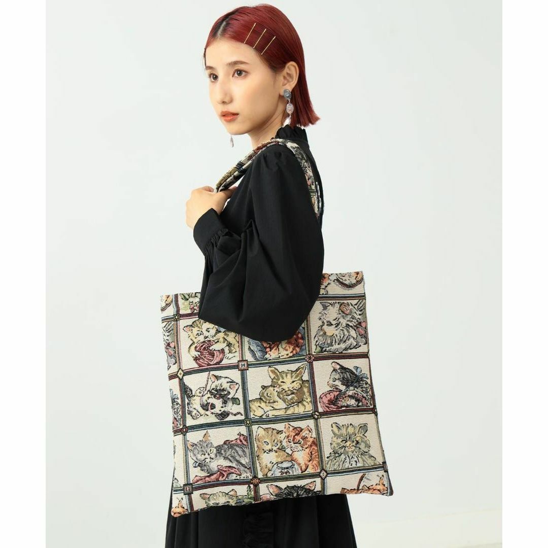 mmts(マミタス)の完売品 新作 新品 mmts / 猫ジャカード トートBAG トートバッグ レディースのバッグ(トートバッグ)の商品写真